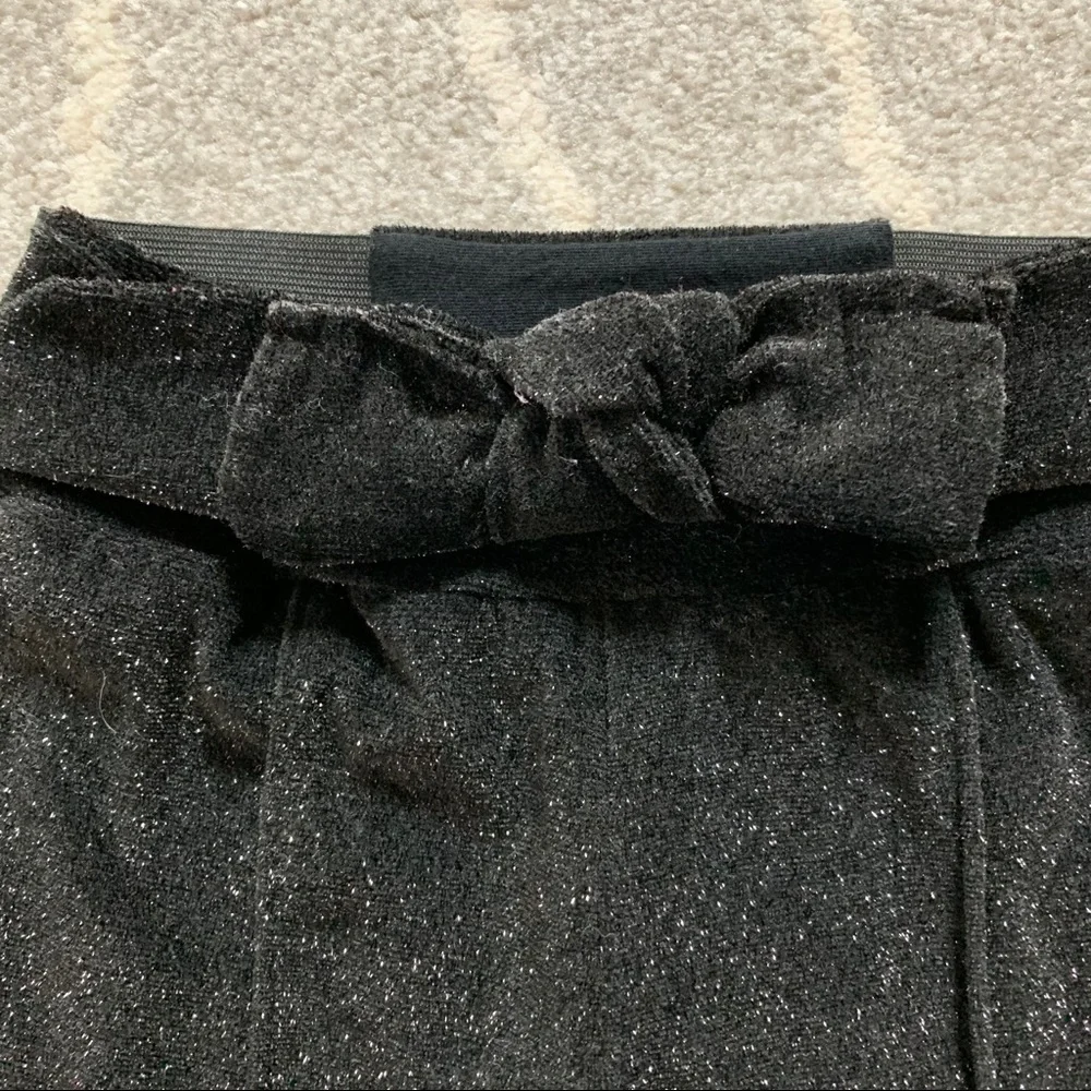Oshkosh Genuine Kid Black Sparkle Velvet Sweatpant